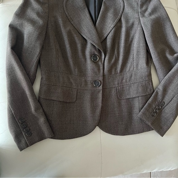ANN Taylor petites gray blazer linen blend size 2 - Picture 4 of 9